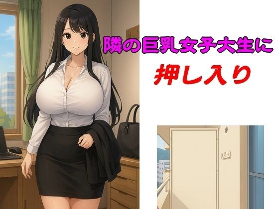 隣の巨乳女子大生に押し入り メイン画像