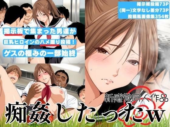 【新感覚同人作品】掲示板で集まった男達が巨乳ヒロインをハメ撮り投稿！ゲスの極みの一部始終「痴姦したったw」 メイン画像