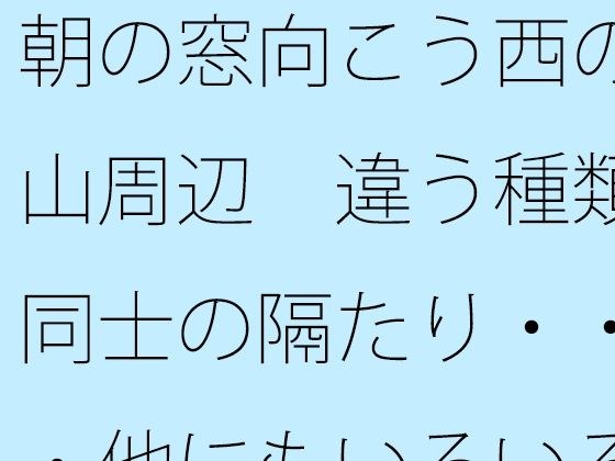 朝の窓向こう西の山周辺 違う種類同士の隔たり・・・他にもいろいろと・・ メイン画像