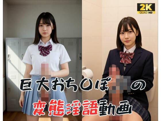巨大おち〇ぽJKの変態淫語動画 メイン画像