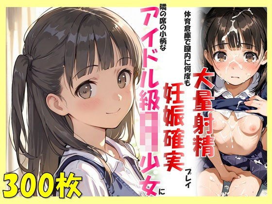 隣の席の小柄なアイドル級ロリ少女に、体育倉庫で膣内に何度も大量射精 妊娠確実プレイ メイン画像