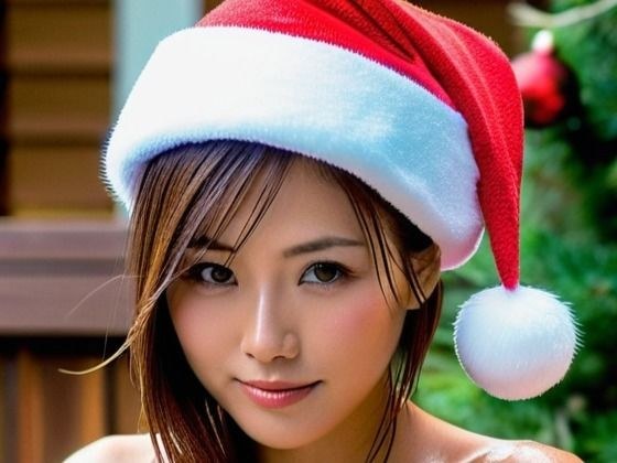 温泉で出会った美のサンタ（セリフなし AI画像集） メイン画像