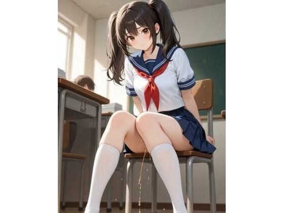 椅子に座った状態でおもらし メイン画像
