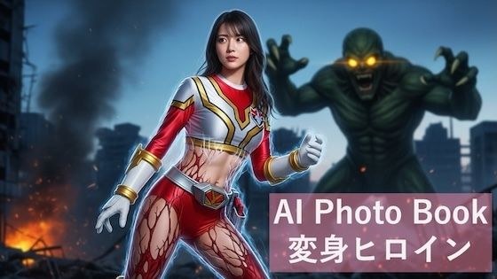 AI photo book 変身ヒロイン メイン画像