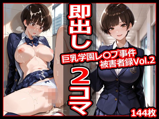 巨乳学園レ〇プ事件被害者録Vol.2 即出し2コマ メイン画像