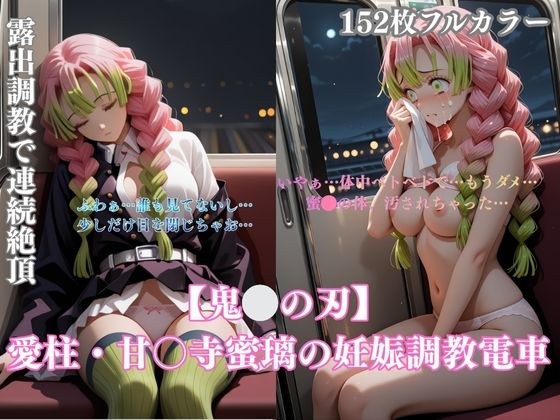 鬼〇パロディ恋柱・甘露寺〇璃の妊娠調教電車！緊縛凌●妊娠中出し連続の過激シチュエーションCG集152枚 メイン画像