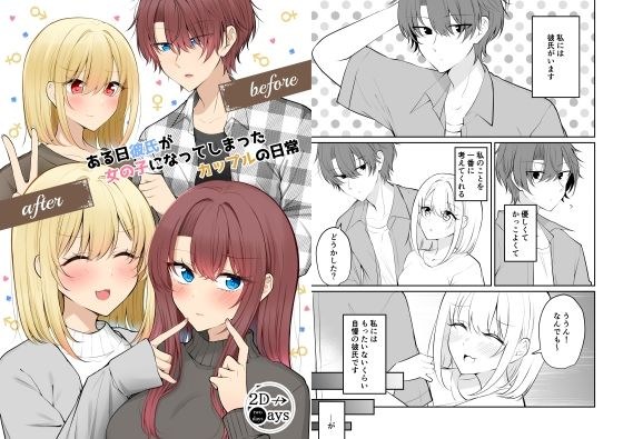 ある日彼氏が女の子になってしまったカップルの日常【同人】 メイン画像