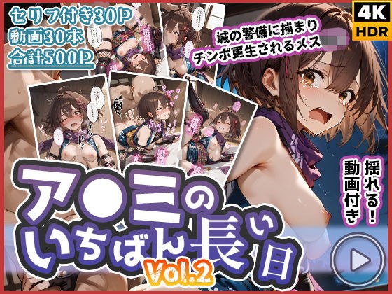 【動画付き】ア◯ミのいちばん長い日Vol.2〜城の警備に捕まりチンポ更生されるメス◯キ〜 メイン画像