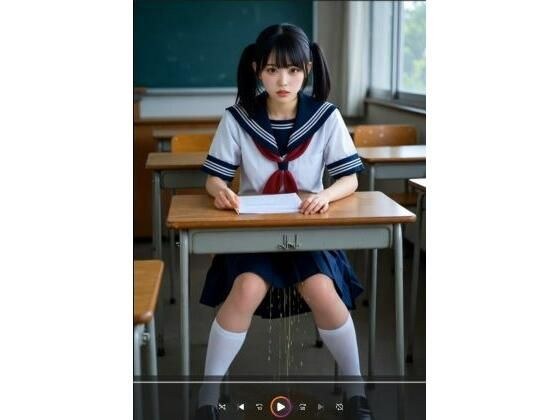 授業中におもらし（セーラー服） メイン画像