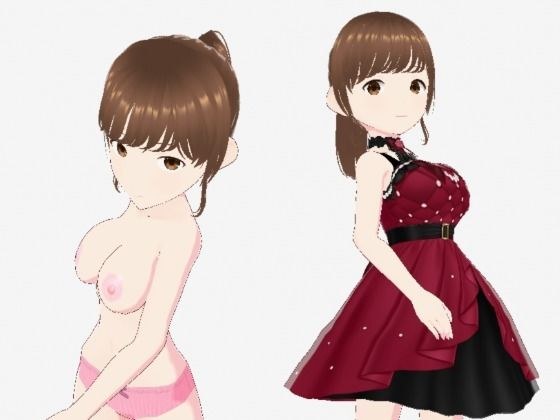 赤いドレスの巨乳のお姉さん（セリフなし  3DCGモデル  イラスト集） メイン画像