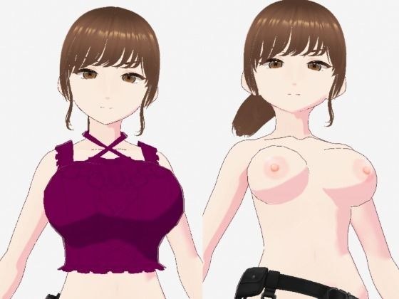 紫色の服を着たツンデレ戦士っぽい美女（セリフなし 3DCGモデル イラスト集） メイン画像