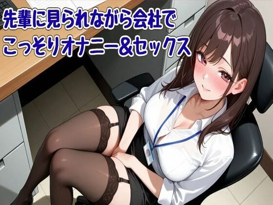 【オホ声】先輩に見られながら会社でこっそりオナニー＆セックス