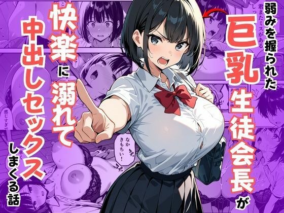 弱みを握られた巨乳生徒会長が快楽に溺れて中出しセックスしまくる話 メイン画像