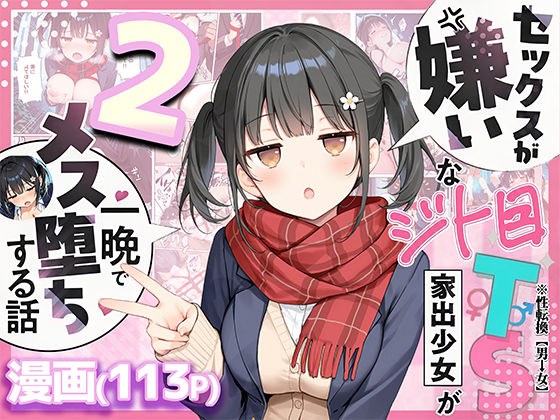 セックスが嫌いなジト目TS家出少女を一晩でメス堕ちさせた話2〜亀甲縛り露出セックスで性欲覚醒編〜 メイン画像