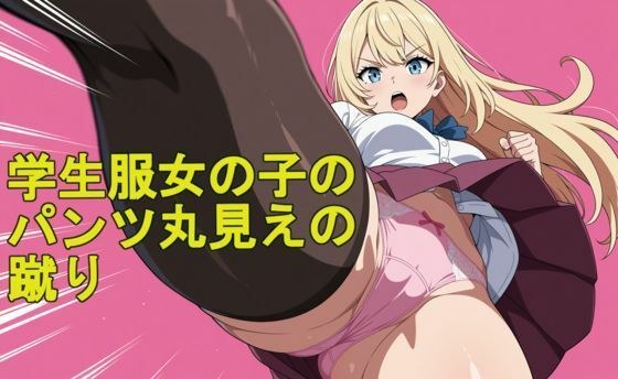 【動画付き】学生服女の子のパンツ丸見えの蹴り メイン画像