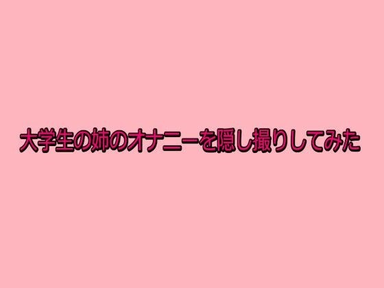 大学生の姉のオナニーを隠し撮りしてみた メイン画像