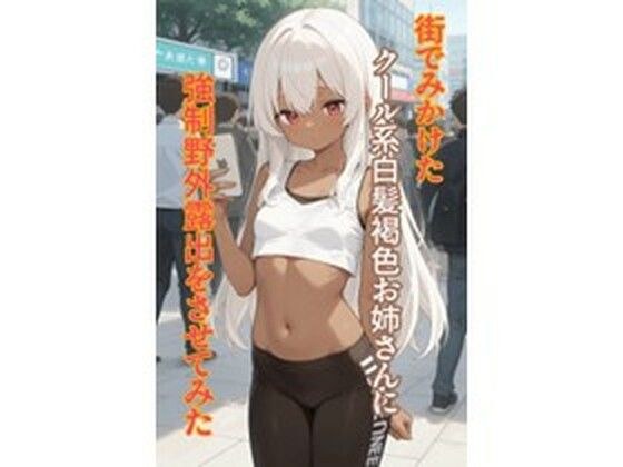街でみかけたクール系白髪褐色お姉さんに強●野外露出をさせてみた メイン画像