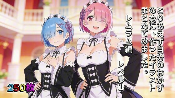 とりあえず自分のおかずの為に、作ったイラストまとめてみました。  レムラム編  レベル1 メイン画像