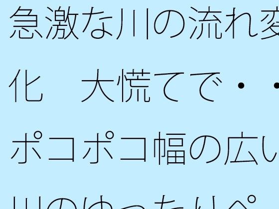 急激な川の流れ変化  大慌てで・・ポコポコ幅の広い川のゆったりペースを失いそうになる  ゴールのイメージは距離でとりあえずここまで メイン画像