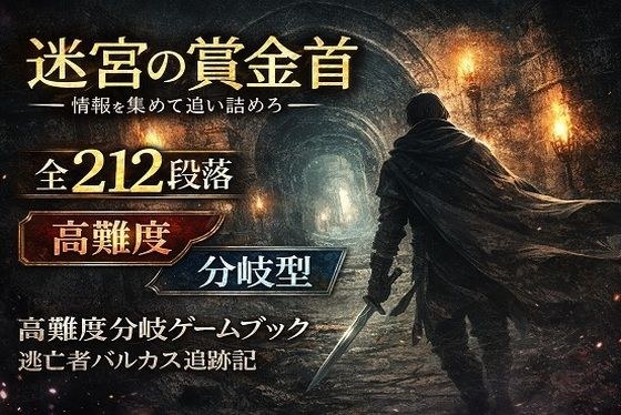 【ゲームブック】迷宮の賞金首 ―情報を集めて追い詰めろ― メイン画像