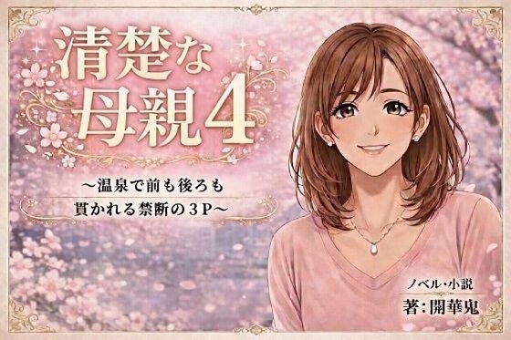 清楚な母親4 〜温泉で父子に貫かれる禁断の3P〜 メイン画像