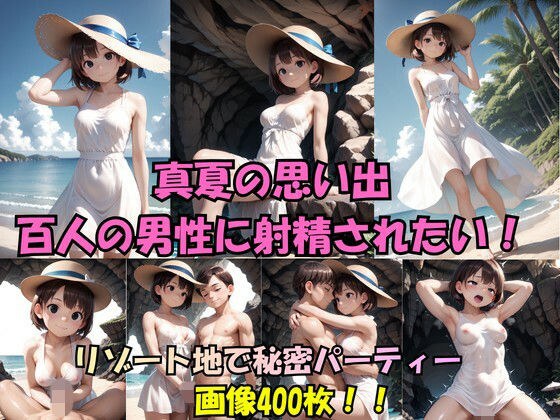 真夏の思い出。百人の男性に射精されたい メイン画像