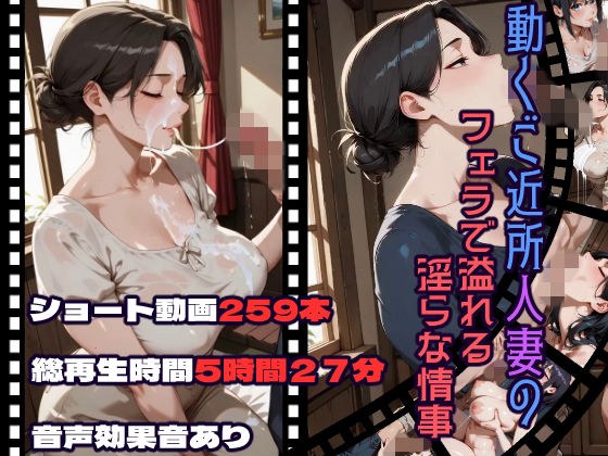 動くご近所人妻のフェラで溢れる淫らな情事 メイン画像