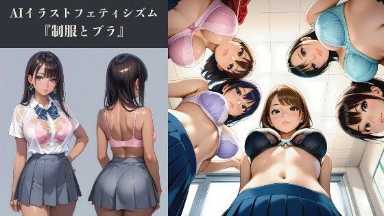 AIイラストフェティシズム『制服とブラ』 メイン画像