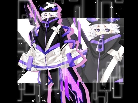 立ち絵素材 サイバーパンク風の少年