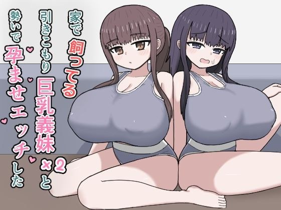家で飼ってる引きこもり巨乳義妹×2と勢いで孕ませエッチした メイン画像