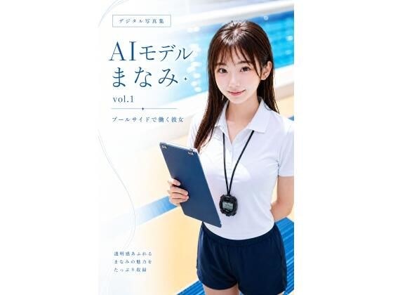 AIモデルまなみ vol.1 プールサイドで働く彼女 メイン画像