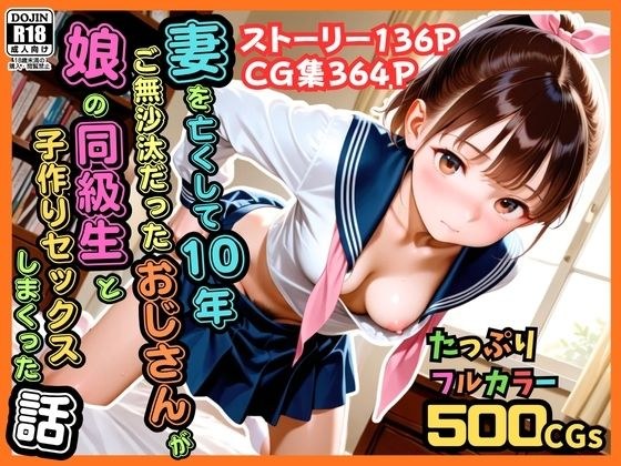 【500枚】妻を亡くして10年ご無沙汰だったおじさんが娘の同級生と子作りセックスしまくった話【女子校生】 メイン画像