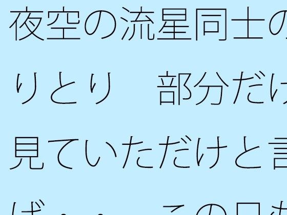 夜空の流星同士のやりとり  部分だけを見てい..