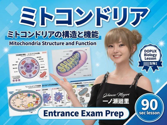 [▲20] Meiri Ichinose went on to university and became a famous instructor teaching Biology I and II at the powerful prep school “DOPUX”! (Vol.001: Mitochondria) メイン画像