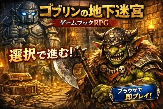 Goblin's Underground Labyrinth - Full-fledged gamebook RPG played in your browser - メイン画像