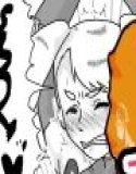 The super heroine who came to the rescue gets teased by the slime