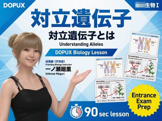 【▲20】一ノ瀬廻里 大学に進学し強豪予備校『DOPUX(ドピュックス』で生物I,IIを教える名物講師に!(Vol.011:対立遺伝子) メイン画像