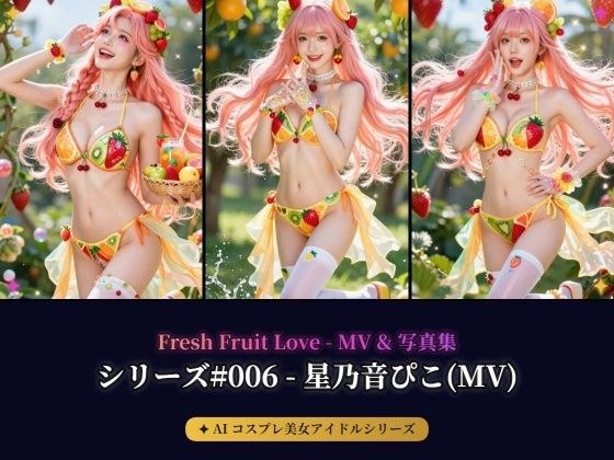 【AIコスプレ美女アイドル #006 MV & 写真集】ー星乃音ぴこ ー Fresh Fruit Love