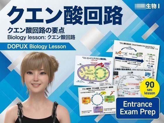 【▲20】一ノ瀬廻里 大学に進学し強豪予備校『DOPUX(ドピュックス』で生物I,IIを教える名物講師に!(Vol.022:クエン酸回路)