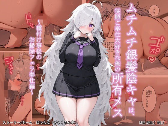 The plump silver-haired yin girl is my own female who loves obedient service ~Cleaning blowjob service after insemination~ メイン画像