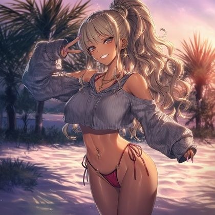 黒ギャルひまりとパパの南国リゾートえっち旅行 メイン画像