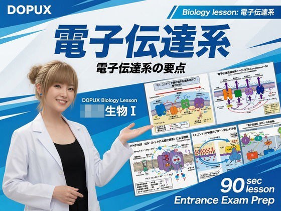 【▲20】一ノ瀬廻里 大学に進学し強豪予備校『DOPUX(ドピュックス』で生物I,IIを教える名物講師に!(Vol.023:電子伝達系) メイン画像