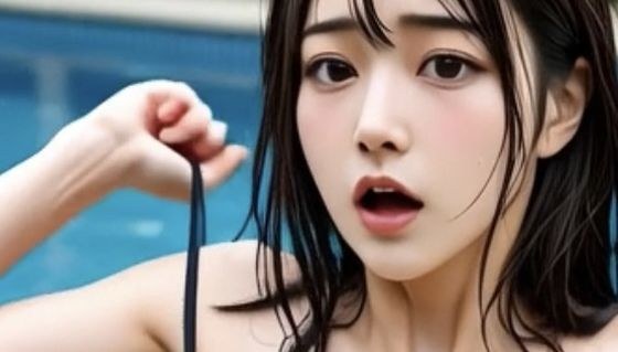 水着ではしゃぐ美女ポロリ メイン画像