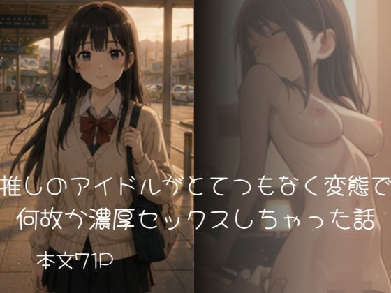 推しのアイドルがとてつもなく変態で何故か濃厚セックスしちゃった話 メイン画像