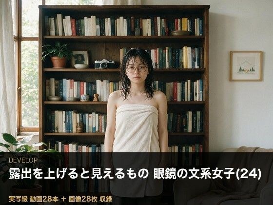 Live-action grade What you can see when you increase the exposure - Room of a liberal arts girl (24) wearing glasses 28 photos メイン画像