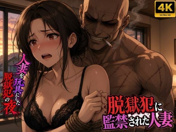 【4Kアニメ】脱獄犯に監禁された人妻‥〜人妻を玩具にした脱獄犯の夜〜 メイン画像