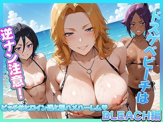 ドスケベビーチは逆ナン注意！！  ビッチなヒロイン達と即ハメハーレム！  BLEACH編 メイン画像
