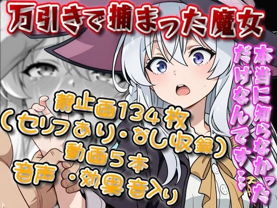 「本当に知らなかっただけなんです…！」万引きで捕まった魔女（イレ〇ナ）【静止画134枚（セリフあり・なし収録）＋動画5本/音声・効果音入り】 メイン画像