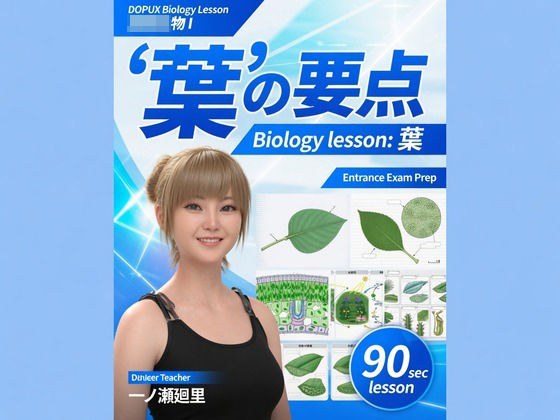 【▲20】一ノ瀬廻里 大学に進学し強豪予備校『DOPUX(ドピュックス』で生物I,IIを教える名物講師に!(Vol.032:葉) メイン画像