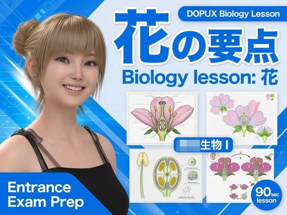 【▲20】一ノ瀬廻里 大学に進学し強豪予備校『DOPUX(ドピュックス』で生物I,IIを教える名物講師に!(Vol.033:花) メイン画像